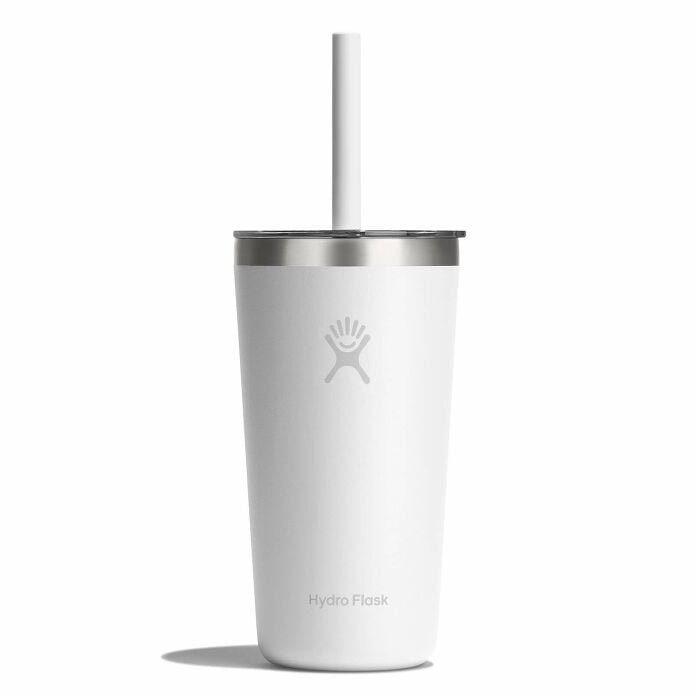 20 oz All Around™ Tumbler with Clear Straw Lid - White E9
