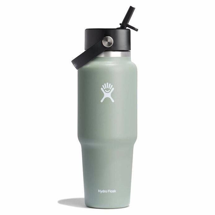 32 oz Wide Mouth Travel Bottle with Flex Straw Cap - Agave Z8